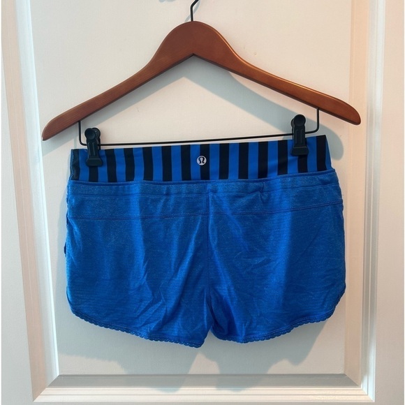 Lululemon Shorts Blue Athletic Drawstring - Picture 6 of 10